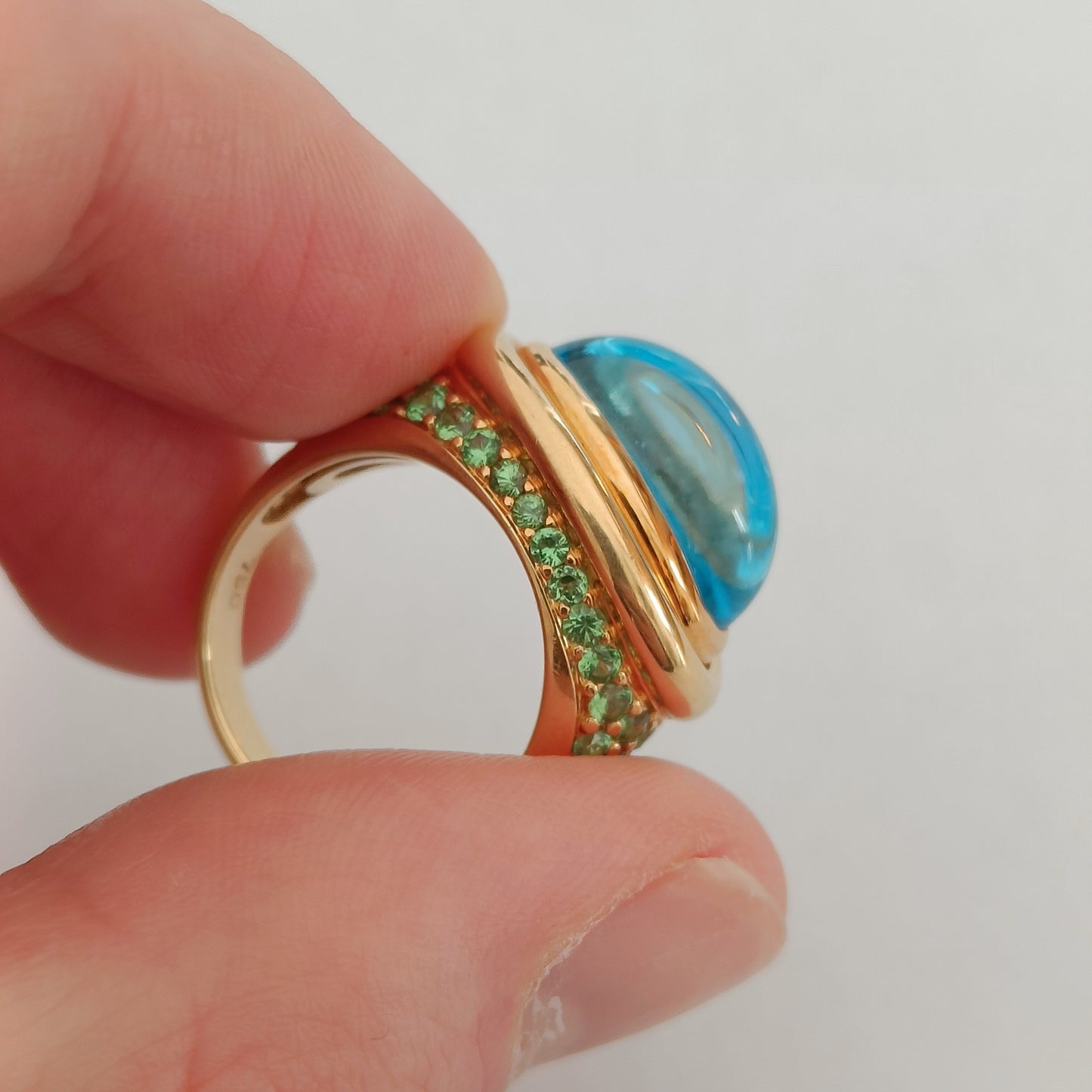 Topaz Cabochon Cocktail Ring