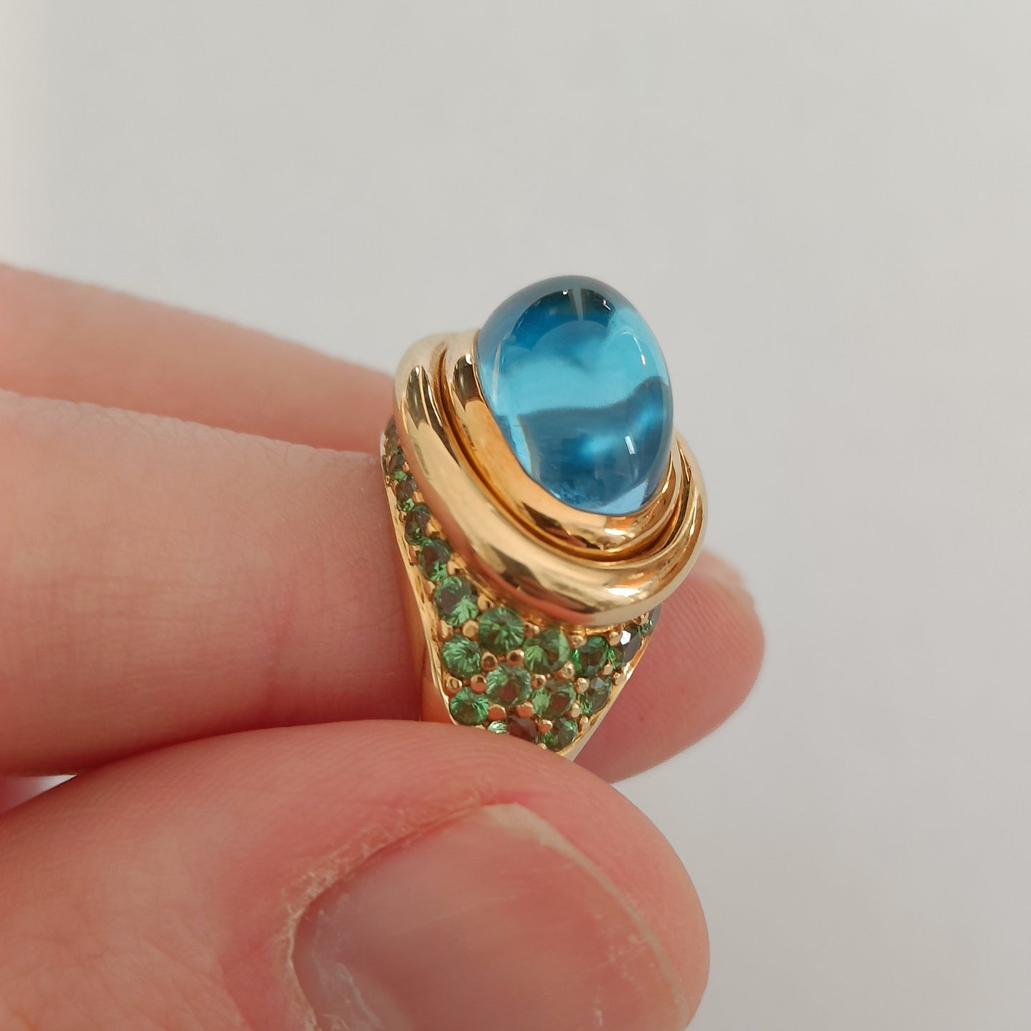 Topaz Cabochon Cocktail Ring