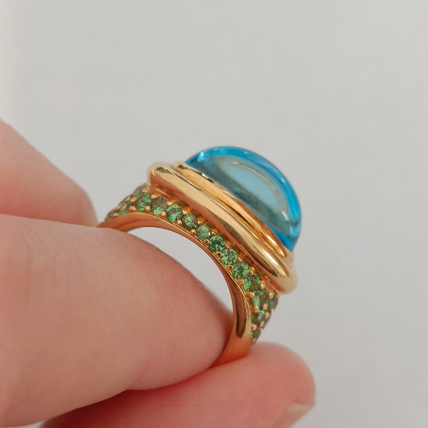 Topaz Cabochon Cocktail Ring