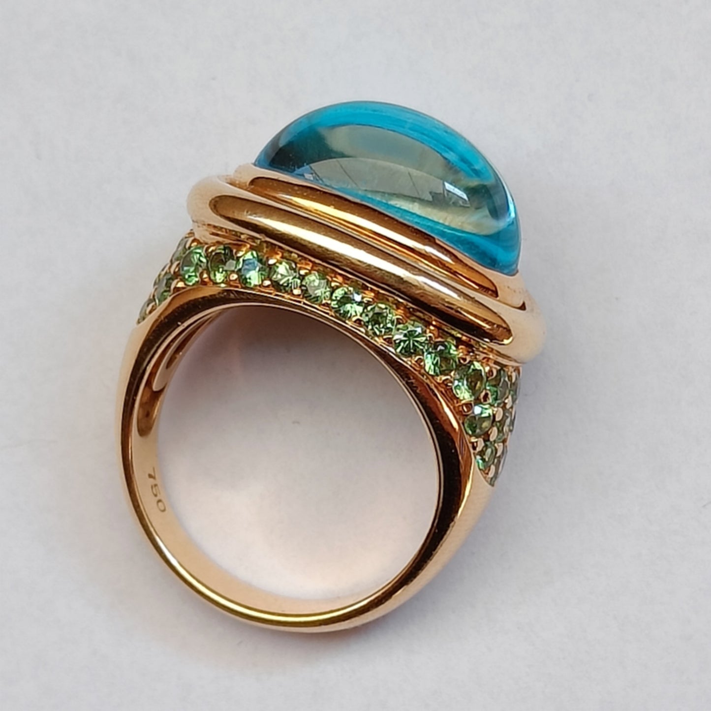 Topaz Cabochon Cocktail Ring