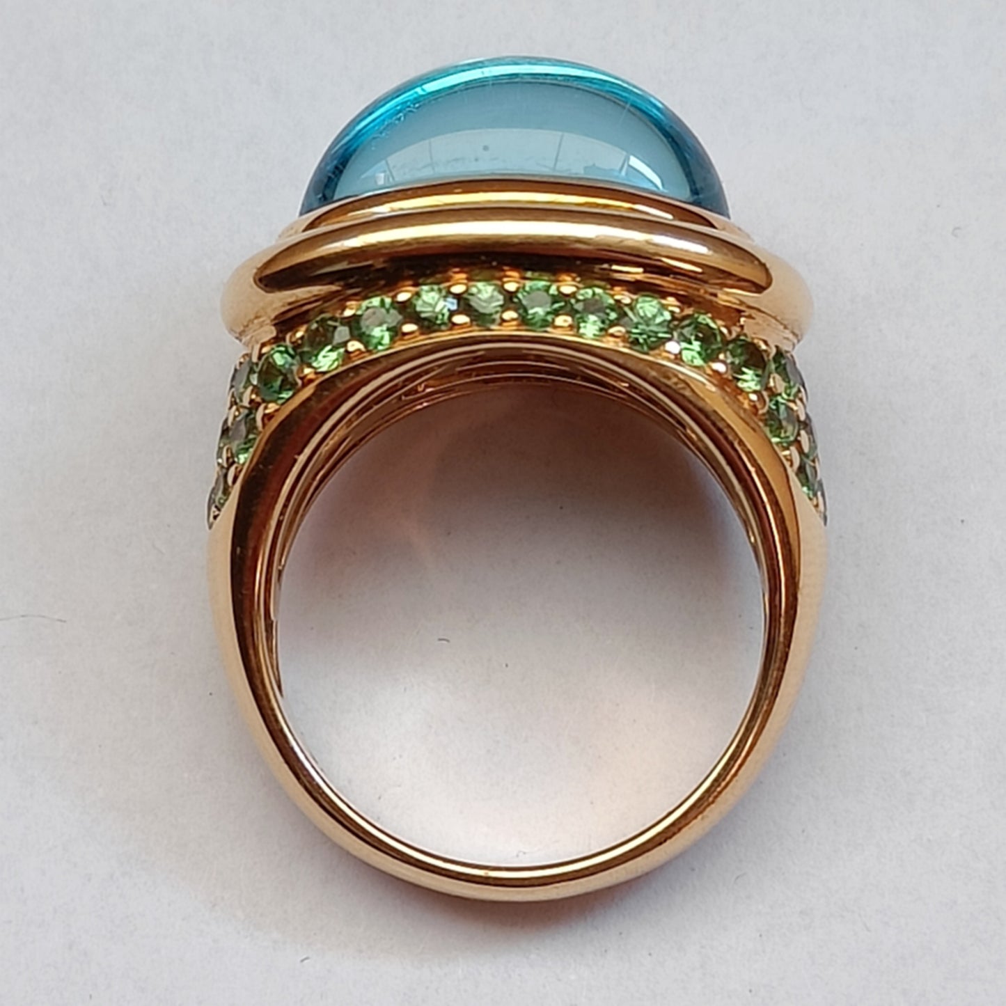 Topaz Cabochon Cocktail Ring