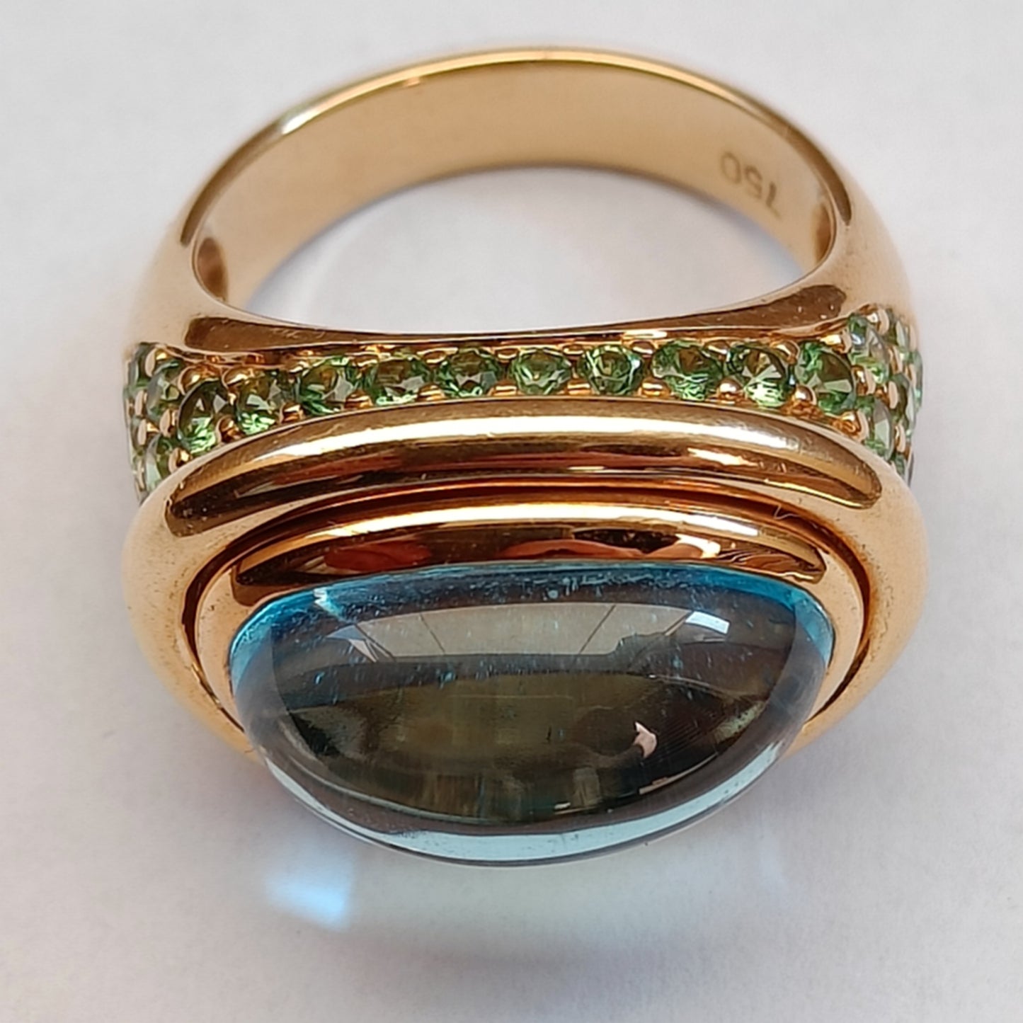 Topaz Cabochon Cocktail Ring
