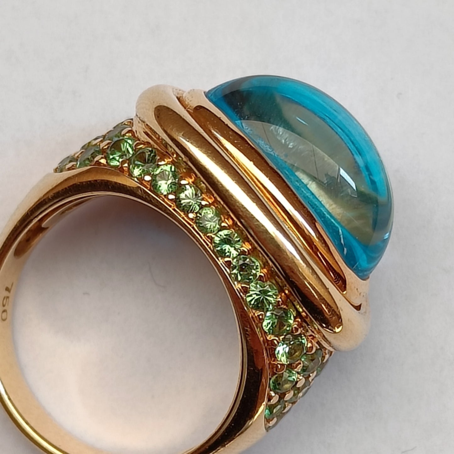 Topaz Cabochon Cocktail Ring