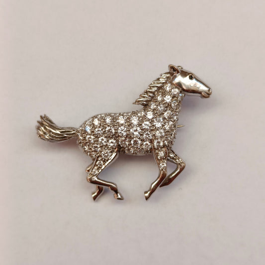 E. Wolfe & Co 18k Gold Horse Brooch