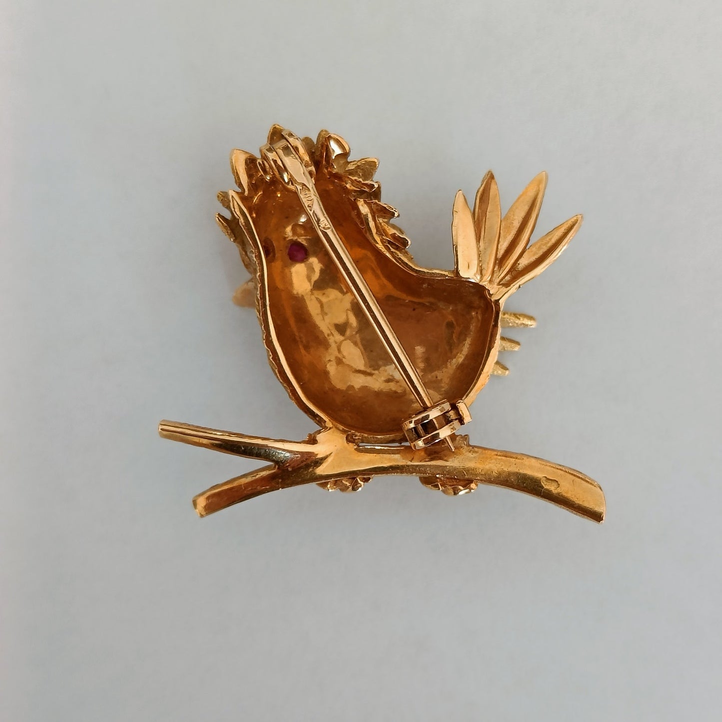 18k Gold Bird Brooch