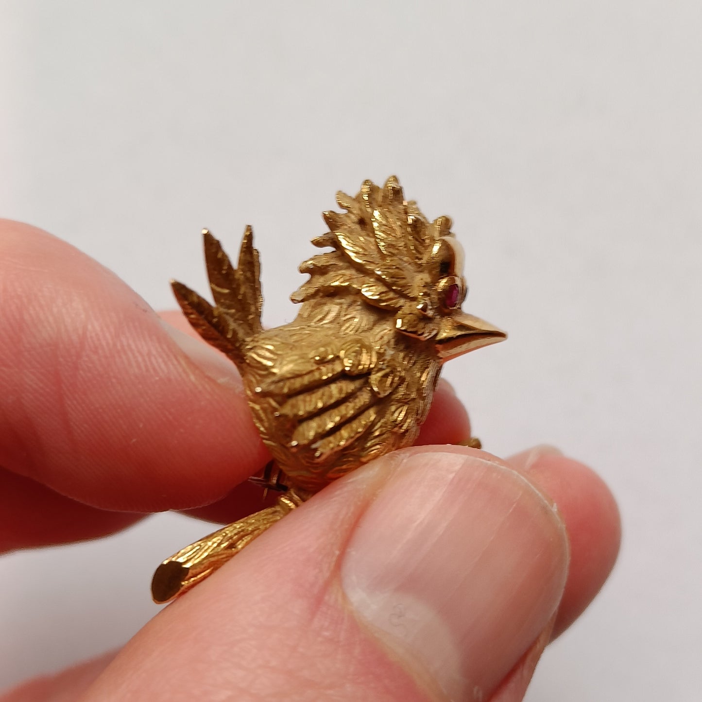 18k Gold Bird Brooch