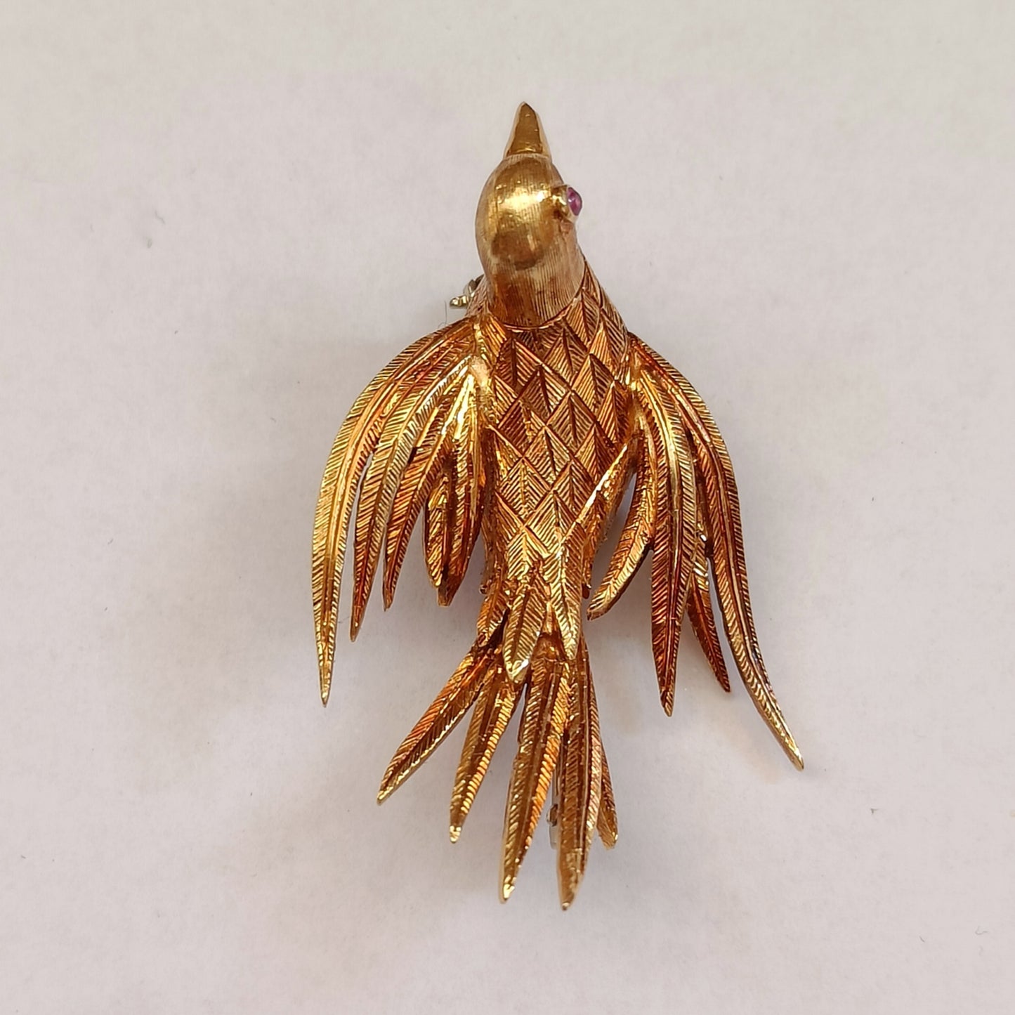 18k Gold Bird Brooch