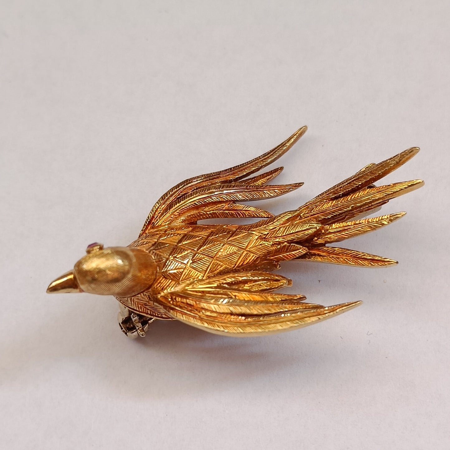 18k Gold Bird Brooch