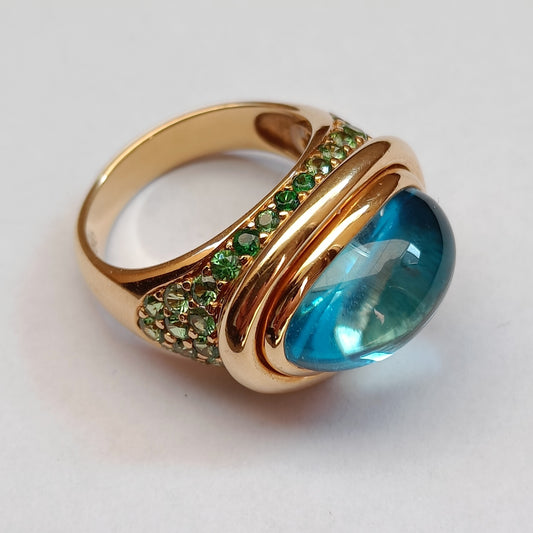 Topaz Cabochon Cocktail Ring