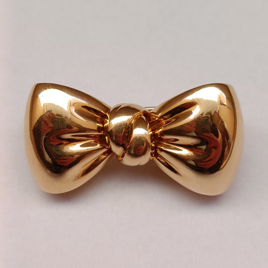 Van Cleef & Arpels 18k Gold Bow Clip Brooch